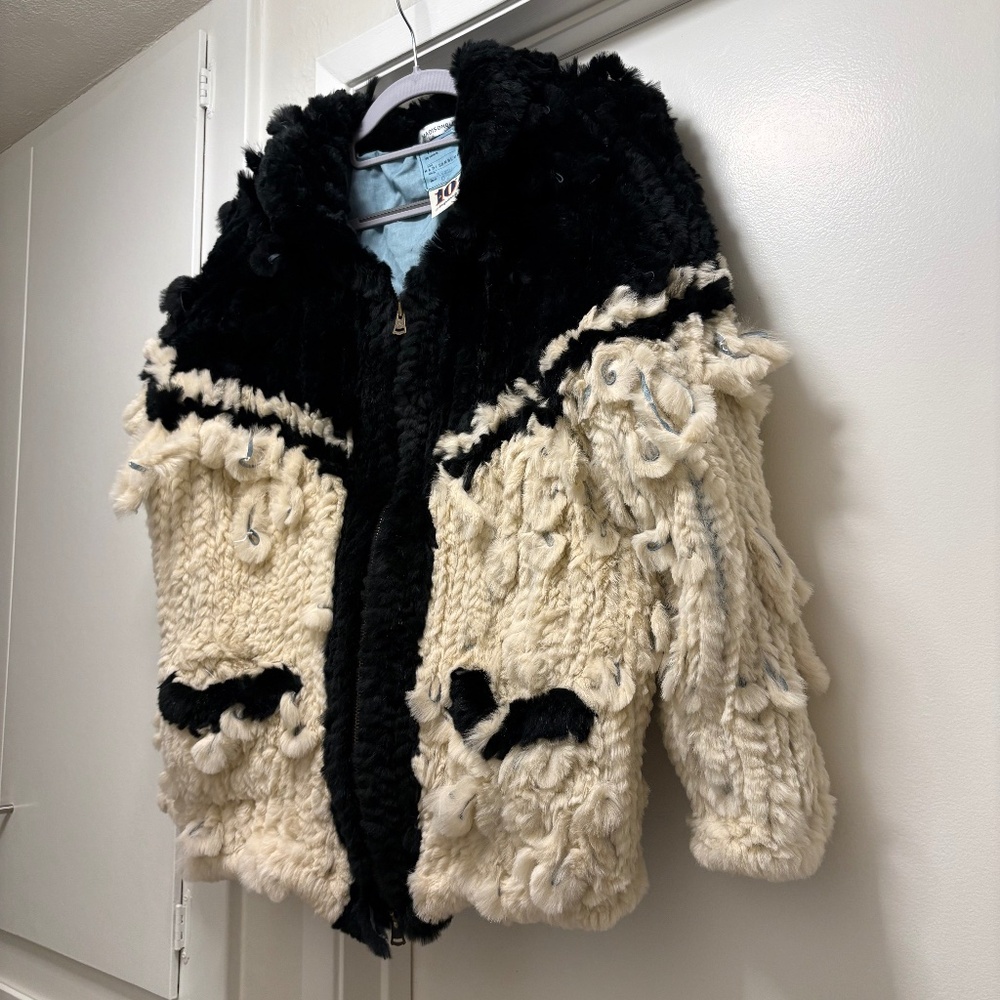 Rare??  Madison Blue 10th anniversary rabbit fur jacket - size medium